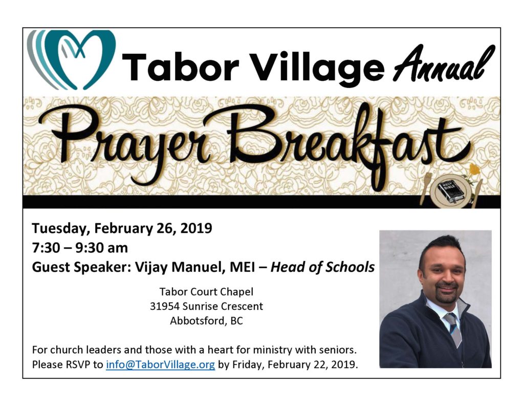 Tabor Village Annual Prayer Breakfast